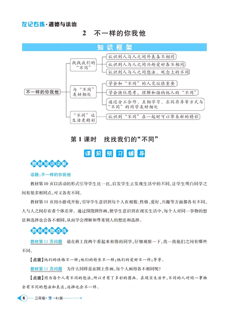 《左记右练》三年级下册道德与法治人教版_三年级上下册资料_小学三年级学习资料-25年更新版_3-08、小学三年级道法下册_电子册类