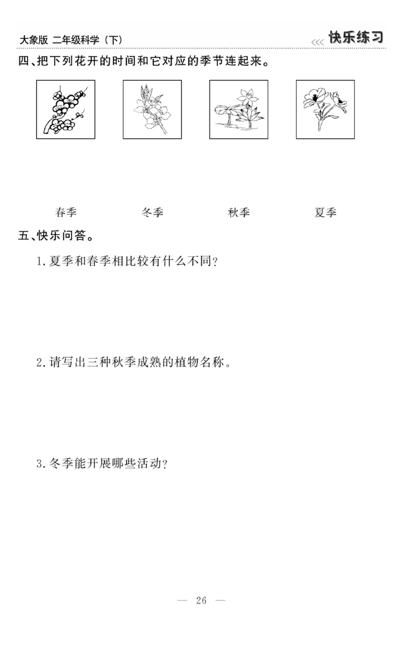 《快乐练习》科学2年级下册（大象版）_二年级上下册资料_小学二年级学习资料-25年更新版_2-10、小学二年级科学下册_大象版