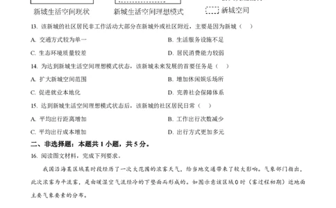 2024年高考地理试卷（山东）（空白卷）_地理历年高考真题_新&middot;PDF版2008-2025&middot;高考地理真题_地理（按年份分类）2008-2025_2024&middot;地理高考真题