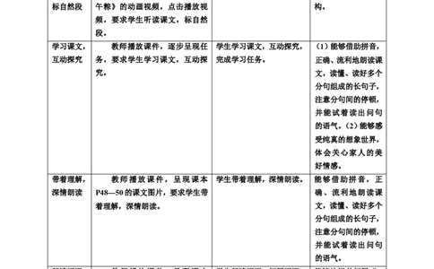 课文11彩虹第2课时教案_一年级语文下册（统编版）_老课标资料_教案反思+导学案_表格式_6版表格教案（带三维目标）_第4单元