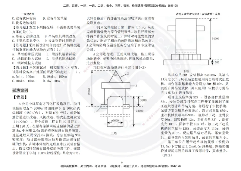 高扬2025一建机电技术板块空白练习题（需打印，错误选项需标记分析）_2026年一级建造师_2026年一建机电_2025年一建机电SVIP_04-冲刺串讲✿考点强化✿小灶集训_讲义