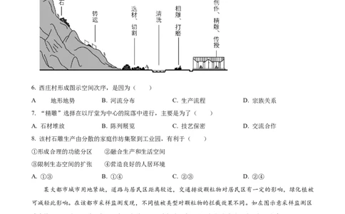 2024年高考地理试卷（湖南）（空白卷）_地理历年高考真题_新&middot;Word版2008-2025&middot;高考地理真题_地理（按年份分类）2008-2025_2024&middot;地理高考真题