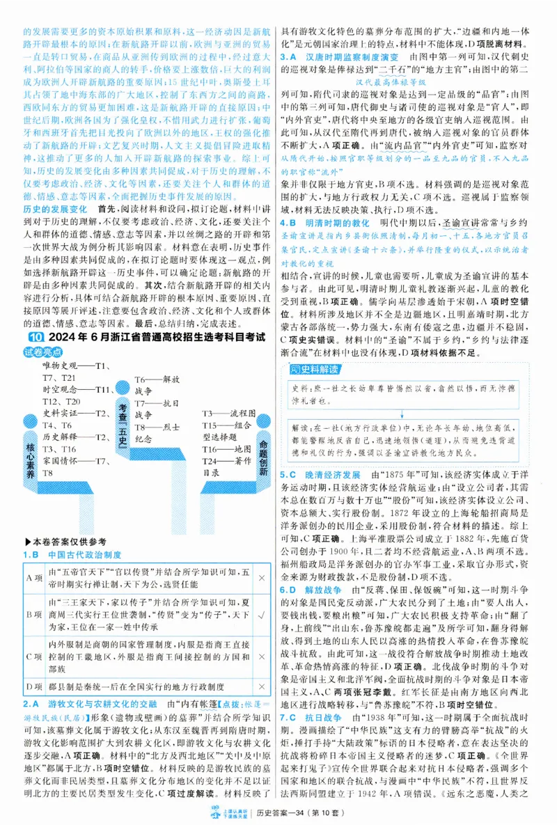 2025《金考卷&middot;特快专递&middot;第3期&middot;历史》答案_2025高中教辅（后续还会更新新习题试卷）_2025版《金考卷特快专递》_2025版金考卷特快专递第三期历史