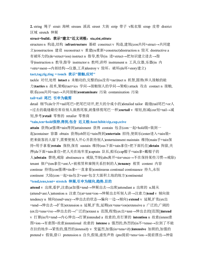 英语07常见词根词缀汇总-打印版_S054高中英语备考必备学习资料包