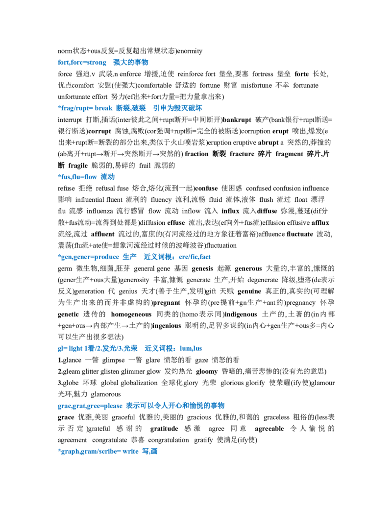 英语07常见词根词缀汇总-打印版_S054高中英语备考必备学习资料包