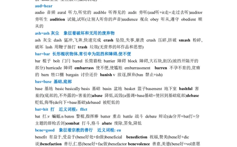 英语07常见词根词缀汇总-打印版_S054高中英语备考必备学习资料包