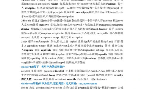 英语07常见词根词缀汇总-打印版_S054高中英语备考必备学习资料包
