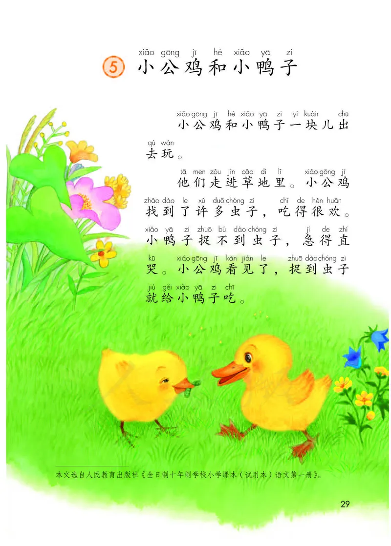 人教部编版语文一年级下册_一年级语文下册（统编版）_老课标资料_一下语文含教学视频_第一套_000-电子版课本