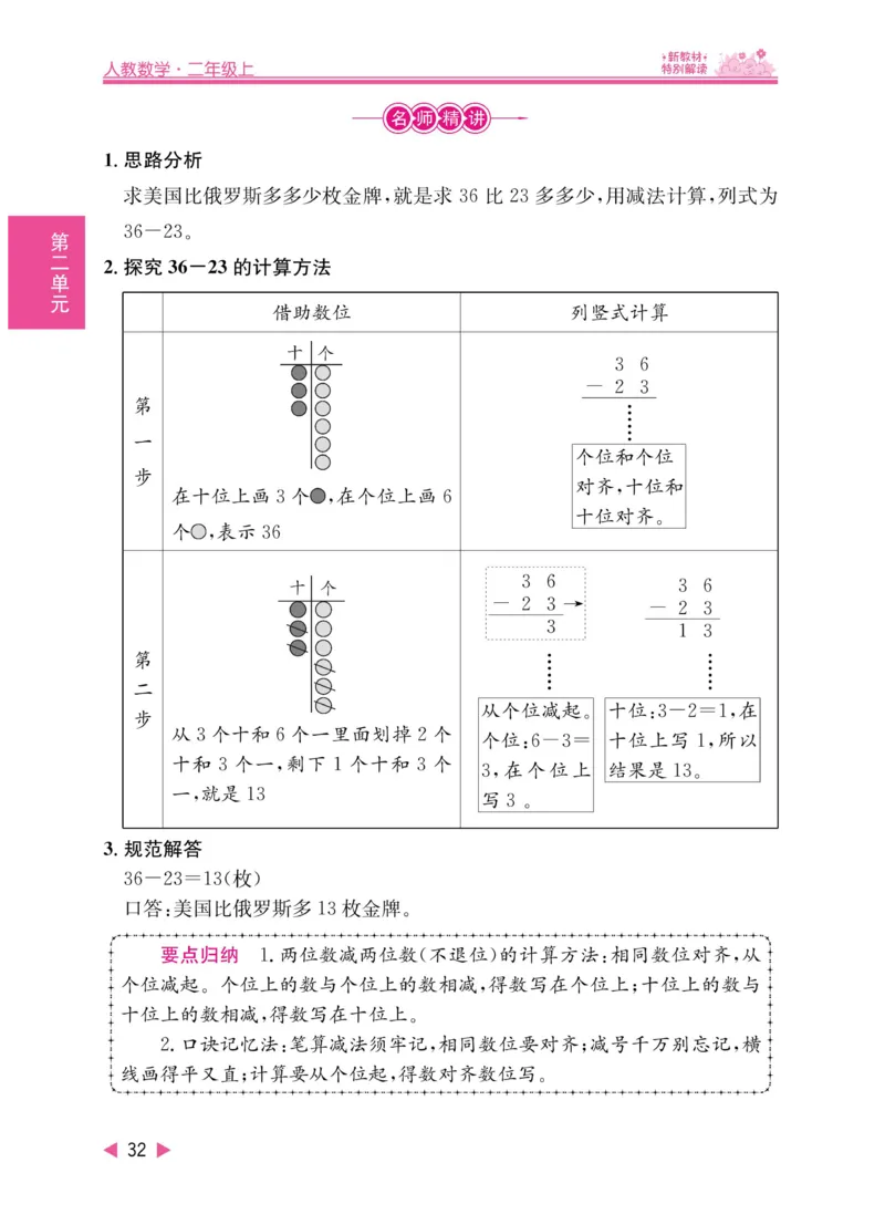 《小学教材特别解读》数学2年级上册（RJ）_二年级上下册资料_小学二年级学习资料-25年更新版_2-03、小学二年级数学上册_2-3-2、练习题、作业、试题、试卷_人教版_电子册类