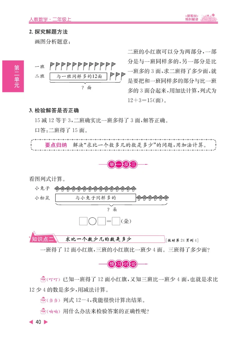 《小学教材特别解读》数学2年级上册（RJ）_二年级上下册资料_小学二年级学习资料-25年更新版_2-03、小学二年级数学上册_2-3-2、练习题、作业、试题、试卷_人教版_电子册类