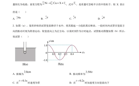 2024年高考物理试卷（福建）（空白卷）_物理历年高考真题_新&middot;Word版2008-2025&middot;高考物理真题_物理（按年份分类）2008-2025_2024&middot;高考物理真题