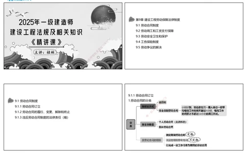 视频53&mdash;57集第9章建设工程劳动保障法律制度1（可打印版）_2026年一建法规_2025年一建法规SVIP_02-基础精讲✿高端面授✿深度强化_12-法规《教材精讲班》桂林RS_讲义