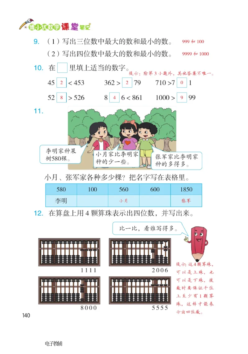 《博小优课堂笔记》数学2年级下册（RJ）_二年级上下册资料_小学二年级学习资料-25年更新版_2-04、小学二年级数学下册_2-4-2、练习题、作业、试题、试卷_人教版_电子册类