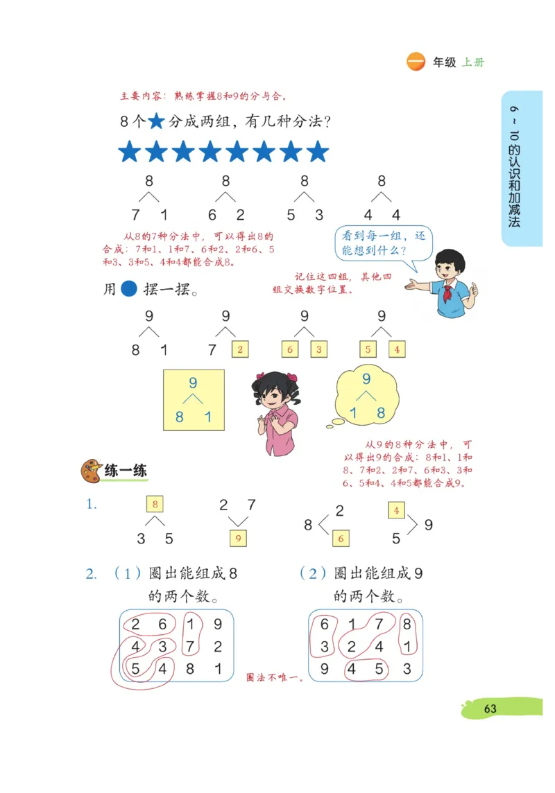 《博小优课堂笔记》数学1年级上册（RJ）_一年级上下册资料_小学一年级学习资料-25年更新版_1-03、小学一年级数学上册_人教版_10、电子书籍