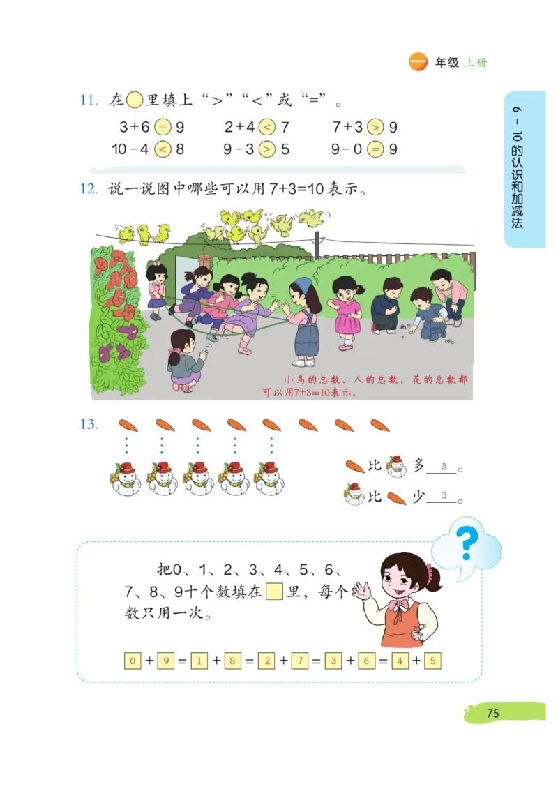 《博小优课堂笔记》数学1年级上册（RJ）_一年级上下册资料_小学一年级学习资料-25年更新版_1-03、小学一年级数学上册_人教版_10、电子书籍