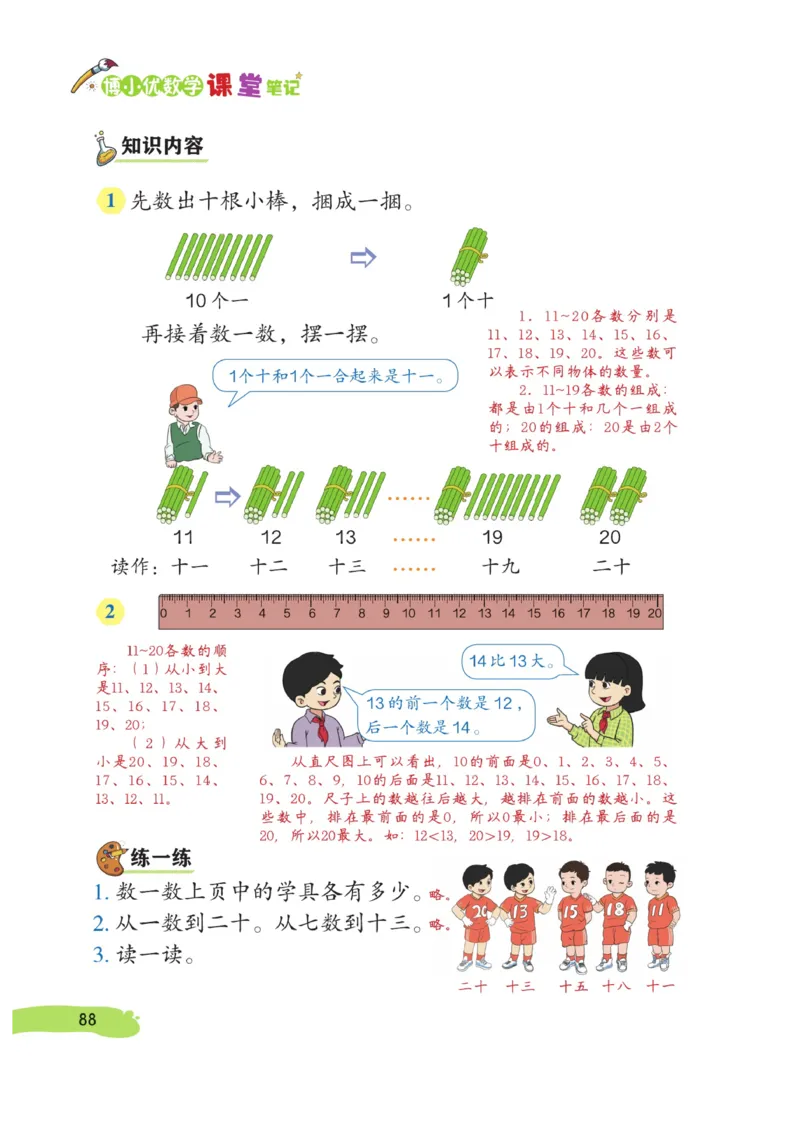 《博小优课堂笔记》数学1年级上册（RJ）_一年级上下册资料_小学一年级学习资料-25年更新版_1-03、小学一年级数学上册_人教版_10、电子书籍