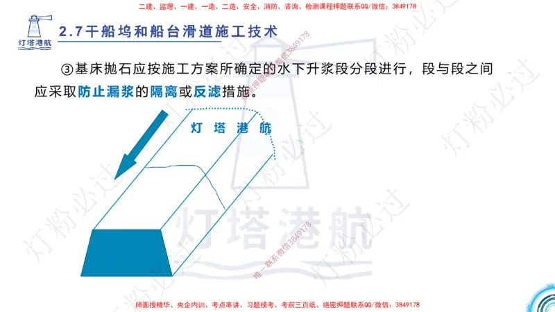 精讲41-2.7船坞施工（1）_扫描版_2026年一级建造师_2026年一建港航_2025年一建港航SVIP_02-基础精讲✿高端面授✿深度强化_05-港航《自营系列课》灯塔SMR_通关精讲班