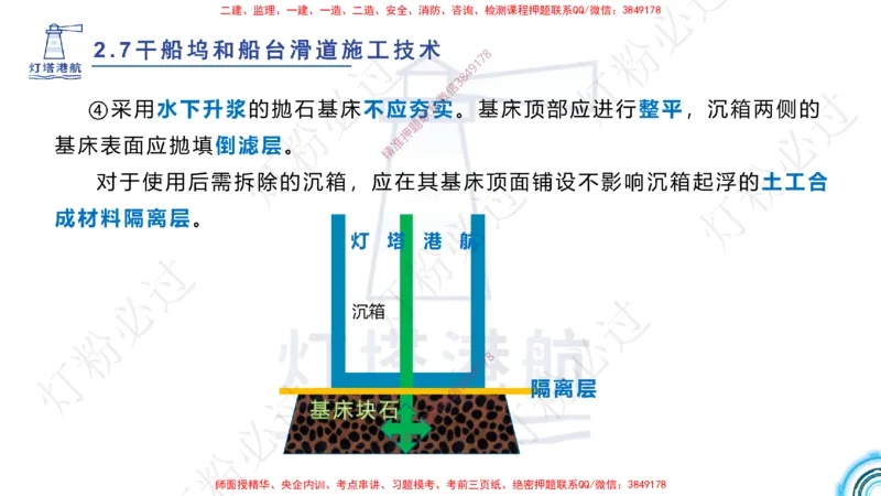 精讲41-2.7船坞施工（1）_扫描版_2026年一级建造师_2026年一建港航_2025年一建港航SVIP_02-基础精讲✿高端面授✿深度强化_05-港航《自营系列课》灯塔SMR_通关精讲班