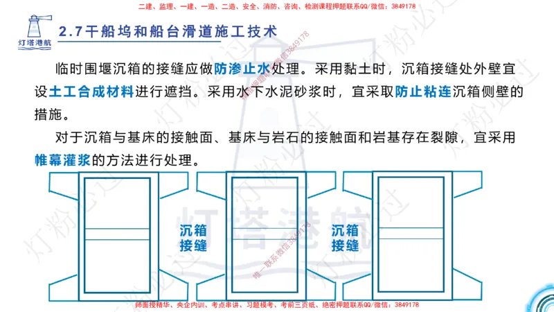 精讲41-2.7船坞施工（1）_扫描版_2026年一级建造师_2026年一建港航_2025年一建港航SVIP_02-基础精讲✿高端面授✿深度强化_05-港航《自营系列课》灯塔SMR_通关精讲班