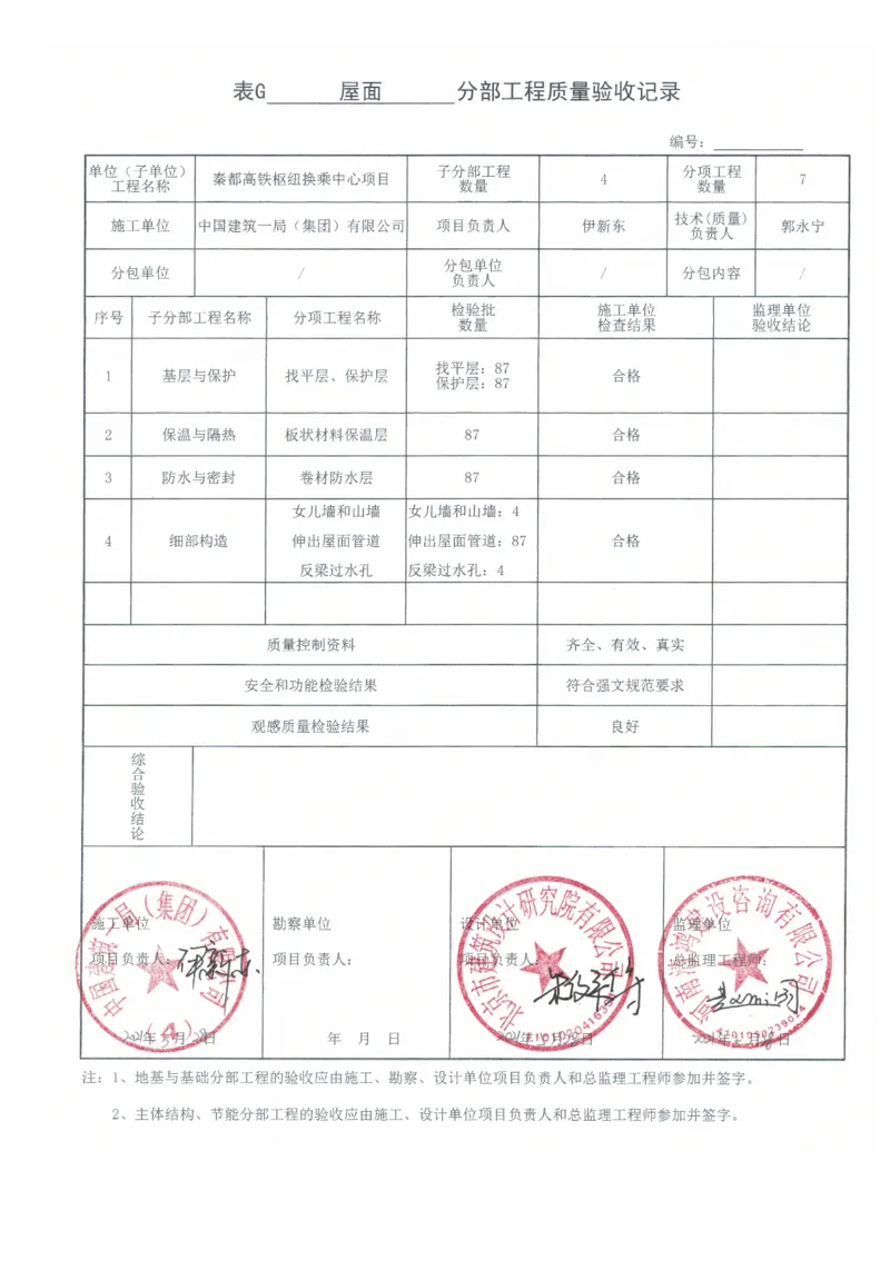屋面分部工程质量验收记录_2021-2023年优秀施组方案_施工方案_方案26-透气排水防护回用系统施工方案_2.验收资料