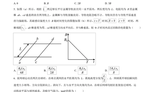 2025年高考物理试卷（湖北卷）（空白卷）_物理历年高考真题_新&middot;Word版2008-2025&middot;高考物理真题_物理（按年份分类）2008-2025_2025&middot;高考物理真题