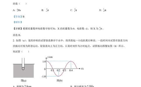 2024年高考物理试卷（福建）（解析卷）_物理历年高考真题_新&middot;PDF版2008-2025&middot;高考物理真题_物理（按年份分类）2008-2025_2024&middot;高考物理真题