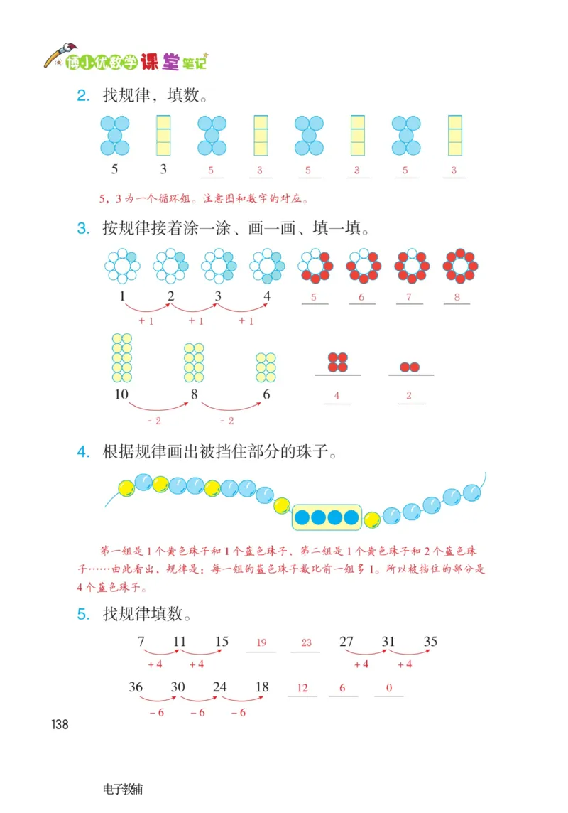 《博小优课堂笔记》数学1年级下册（RJ）_一年级上下册资料_小学一年级学习资料-25年更新版_1-04、小学一年级数学下册_1-4-2、练习题、作业、试题、试卷_人教版_电子册