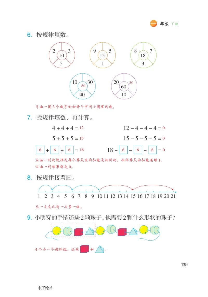 《博小优课堂笔记》数学1年级下册（RJ）_一年级上下册资料_小学一年级学习资料-25年更新版_1-04、小学一年级数学下册_1-4-2、练习题、作业、试题、试卷_人教版_电子册