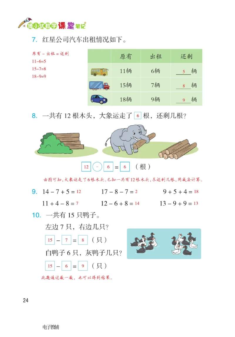 《博小优课堂笔记》数学1年级下册（RJ）_一年级上下册资料_小学一年级学习资料-25年更新版_1-04、小学一年级数学下册_1-4-2、练习题、作业、试题、试卷_人教版_电子册
