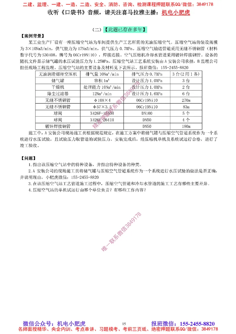 04-增值服务（5）空白版_2026年一级建造师_2026年一建机电_2025年一建机电SVIP_04-冲刺串讲✿考点强化✿小灶集训_17-机电《案例百题斩》小肥虎SMR_增值服务