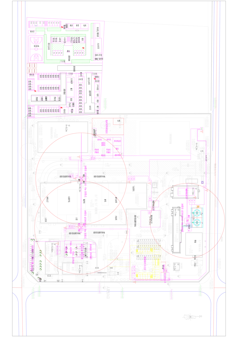 附件1施工总平面布置图_2021-2023年优秀施组方案_施工组织设计_施组03-濮阳县生活垃圾焚烧发电项目施工组织设计_1、施工组织设计正文