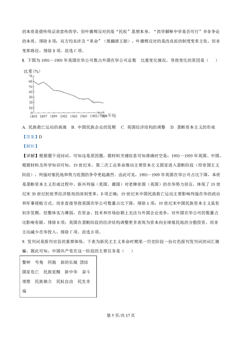 2025年高考历史试卷（山东卷）（解析卷）_历史历年高考真题_新&middot;PDF版2008-2025&middot;高考历史真题_历史（按年份分类）2008-2025_2025&middot;历史高考真题