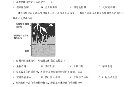 2025年高考地理试卷（江苏卷）（空白卷）_地理历年高考真题_新&middot;PDF版2008-2025&middot;高考地理真题_地理（按年份分类）2008-2025_2025&middot;地理高考真题