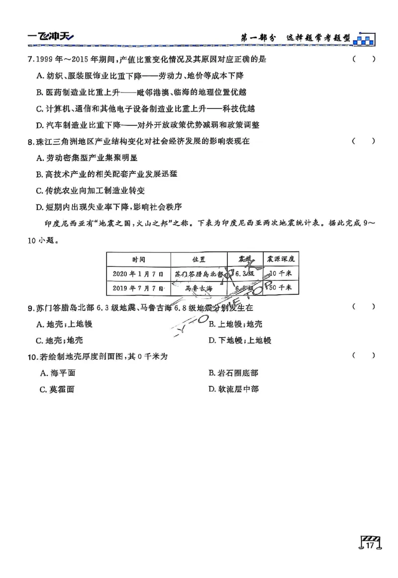 2025《一飞冲天&bull;高考抢分卷》地理考前20天_2025高中教辅（后续还会更新新习题试卷）_《一飞冲天高考抢分卷》2025版