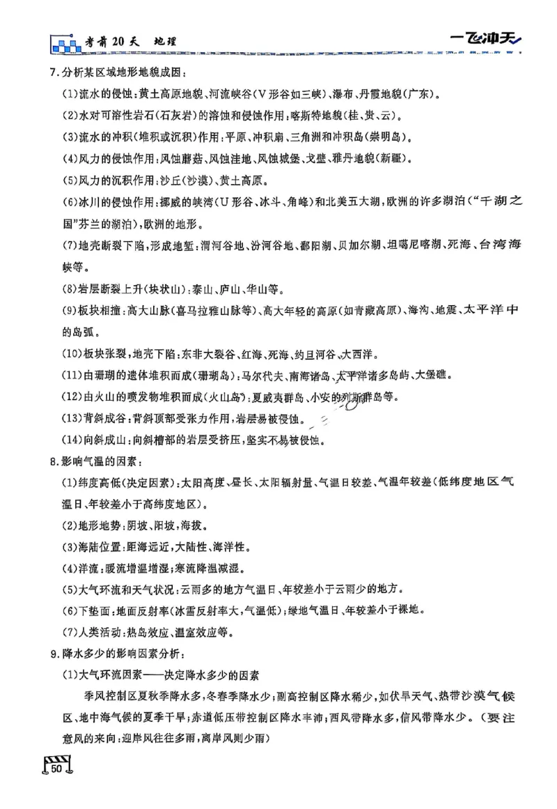 2025《一飞冲天&bull;高考抢分卷》地理考前20天_2025高中教辅（后续还会更新新习题试卷）_《一飞冲天高考抢分卷》2025版