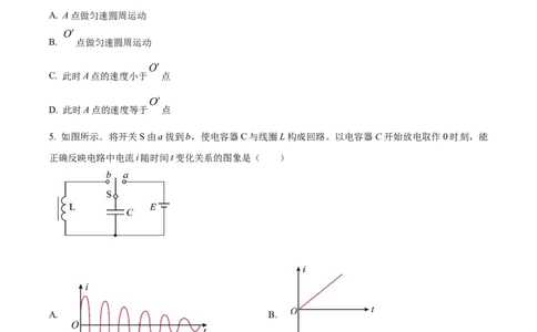 2025年高考物理试卷（江苏卷）（空白卷）_物理历年高考真题_新&middot;Word版2008-2025&middot;高考物理真题_物理（按年份分类）2008-2025_2025&middot;高考物理真题