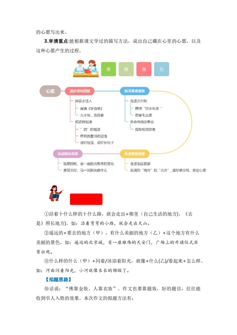 第二单元写话：美好心愿（教学设计）（统编版）_一年级语文下册（统编版）_单元写作能力提升_2024版