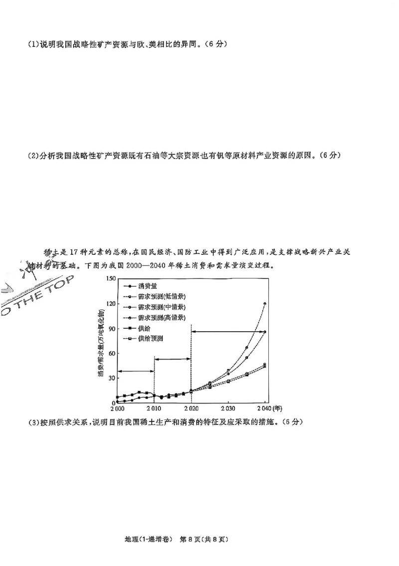 2025《一飞冲天&bull;高考抢分卷》地理_2025高中教辅（后续还会更新新习题试卷）_《一飞冲天高考抢分卷》2025版