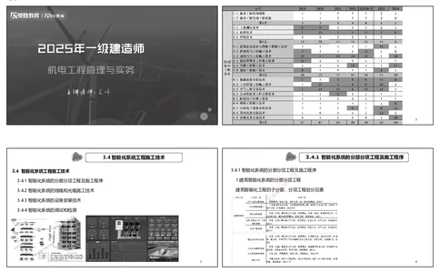 视频31&mdash;32集3.4智能化系统工程施工技术（可打印版）_2026年一级建造师_2026年一建机电_2025年一建机电SVIP_02-基础精讲✿高端面授✿深度强化_讲义
