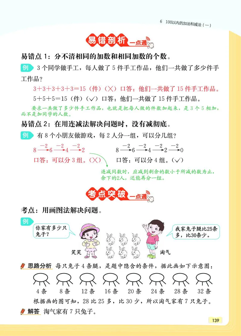 《教材一点通》数学1年级下册（RJ）_一年级上下册资料_小学一年级学习资料-25年更新版_1-04、小学一年级数学下册_1-4-2、练习题、作业、试题、试卷_人教版_电子册