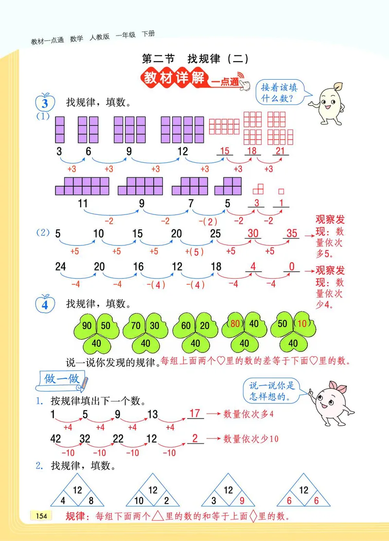 《教材一点通》数学1年级下册（RJ）_一年级上下册资料_小学一年级学习资料-25年更新版_1-04、小学一年级数学下册_1-4-2、练习题、作业、试题、试卷_人教版_电子册