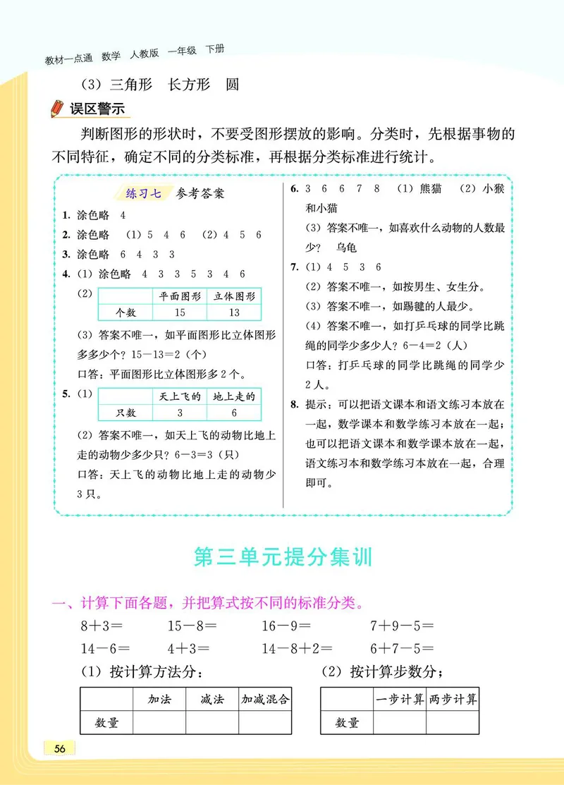 《教材一点通》数学1年级下册（RJ）_一年级上下册资料_小学一年级学习资料-25年更新版_1-04、小学一年级数学下册_1-4-2、练习题、作业、试题、试卷_人教版_电子册