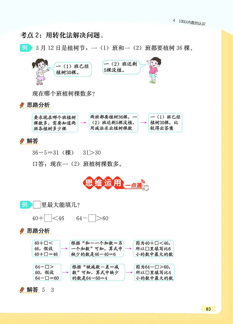 《教材一点通》数学1年级下册（RJ）_一年级上下册资料_小学一年级学习资料-25年更新版_1-04、小学一年级数学下册_1-4-2、练习题、作业、试题、试卷_人教版_电子册