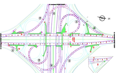附件6：绕城高速立交总体平面布置图_2021-2023年优秀施组方案_施工组织设计_施组17-西安市体育中心外围提升改善PPP项目（一标段）C标施工组织设计_1.施工组织设计