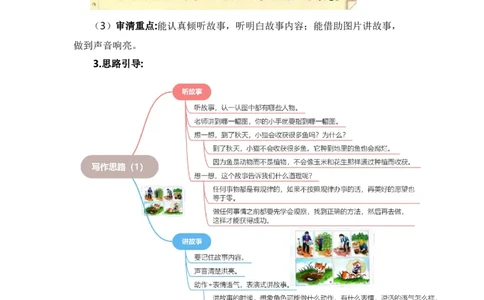 第一单元写话：听故事讲故事（范文点评）-（统编版）_一年级语文下册（统编版）_单元写作能力提升_2024版