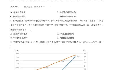 2024年高考历史试卷（重庆）（空白卷）_历史历年高考真题_新&middot;Word版2008-2025&middot;高考历史真题_历史（按年份分类）2008-2025_2024&middot;历史高考真题