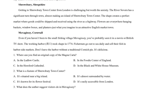 2025年高考英语试卷（全国Ⅱ卷）（空白卷）_英语历年高考真题_新&middot;Word版2008-2025&middot;高考英语真题_英语（按年份分类）2008-2025_2025&middot;高考英语真题
