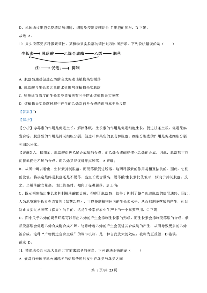 2025年高考生物试卷（山东卷）（解析卷）_生物历年高考真题_新&middot;Word版2008-2025&middot;高考生物真题_生物（按年份分类）2008-2025_2025&middot;高考生物真题