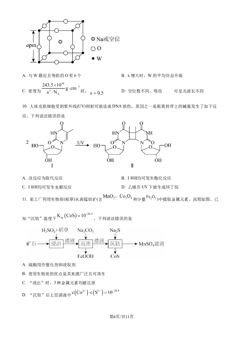 2025年高考化学试卷（黑吉辽蒙卷）（空白卷）_历年高考真题合集_化学历年高考真题_新&middot;Word版2008-2025&middot;高考化学真题_化学（按年份分类）2008-2025_2025&middot;高考化学真题