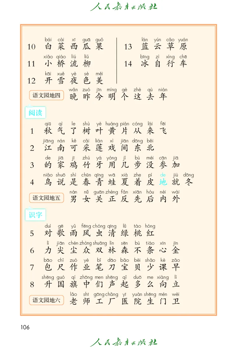 2024秋语文一年级上册_一年级语文上册（统编版）